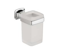 Sapho Aida - Porte-savon avec support, chrome/verre satiné AI004