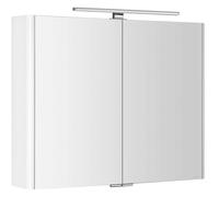 Sapho - Armoire miroir avec éclairage LED, 86x70x17 cm, blanc LU085-0030