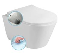 Sapho Avva - WC suspendu avec douchette de bidet, Rimless, blanc 100312