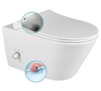 Sapho Avva - WC suspendu avec douchette de bidet, Rimless, blanc 100315