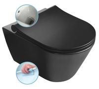 Sapho Avva - WC suspendu avec douchette de bidet, Rimless, noir mat 100312-110