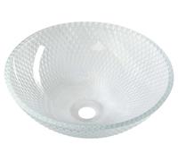Sapho Beauty - Lavabo à poser, diamètre 42 cm, sans trop-plein, verre clair TY165