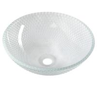 Sapho Beauty - Lavabo à poser, diamètre 42 cm, sans trop-plein, verre clair TY165