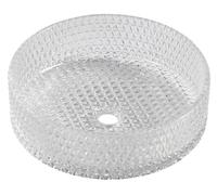 Sapho Beauty - Vasque à poser, diamètre 40 cm, sans trop-plein, verre transparent TY214CL