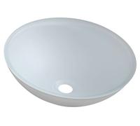 Sapho Beauty - Vasque à poser, diamètre 42 cm, sans trop-plein, verre/blanc mat TY181W