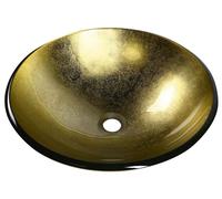Sapho Beauty - Vasque à poser, diamètre 42 cm, verre/or 2501-22