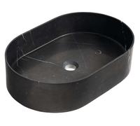 Sapho Blok - Lavabo pour plan de travail 55x37 cm, sans trop-plein, sans trou pour robinet, noir mat Marquin 2401-51