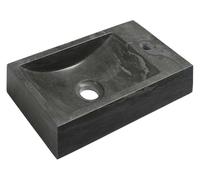 Sapho Blok - Lave-mains 40x22 cm, avec 1 trou à droite, sans trop-plein, anthracite 2401-28