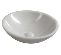 Sapho Blok - Vasque à poser, diamètre 40 cm, sans trou pour robinet, pierre noire 2401-34