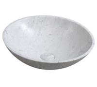 Sapho Blok - Vasque, diamètre 42 cm, sans trop-plein, carrare 2401-42