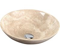Sapho Blok lavabo 40x40 cm ronde à poser marron/beige brillant 2401-01