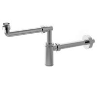 Sapho Bonomini King - Siphon d'évier gain de place, 1 1/4, bonde 32 mm, chrome 0595SP25K7