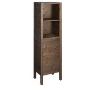 Sapho Brand - Armoire haute 40x140x30 cm, 1 porte, charnières à droite, épicéa teinté BA043S