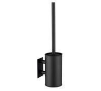 Sapho - Brosse WC murale avec support, noir mat 32208B