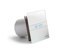 Sapho Cata E - Ventilateur axial de salle de bains avec ventilateur automatique E-100 GTH, 8 W, conduit 100 mm, blanc 00900200