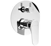 Sapho Corneli - Mitigeur encastré de douche avec corps d'encastrement, 2 sorties, chrome CE43