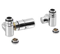 Sapho Corner Combi - Jeu de raccordement thermostatique triaxial, version gauche, chrome CP3021S