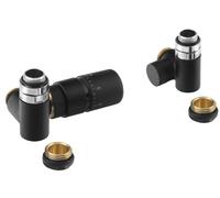 Sapho Corner Combi - Jeu de raccordement thermostatique, version gauche, noir mat CP3021BS
