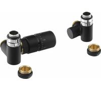Sapho Corner Combi - Jeu de raccordement thermostatique, version gauche, noir mat CP3021BS