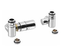 Sapho Corner Combi - Jeu de raccordement thermostatique triaxial, version gauche, chrome CP3021S