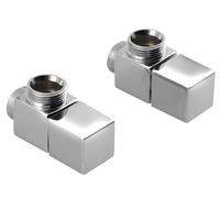Sapho Cube - Kit de raccordement de robinets, d'angle, manuel, chrome CP4010S