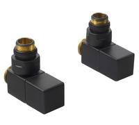 Sapho Cube - Kit de raccordement de vannes d'angle manuel, noir mat CP4510BS