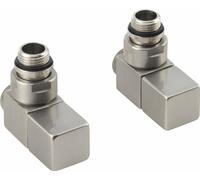 Sapho Cube - Set de connexion de vannes d'angle, acier inoxydable brossé CP4510S