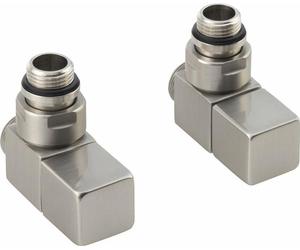 Sapho Cube - Set de connexion de vannes d'angle, acier inoxydable brossé CP4510S