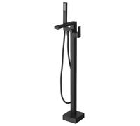 Sapho Cubemix - Mélangeur de bain sur pied avec corps, avec accessoires, noir mat CM021B