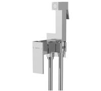 Sapho Cubemix - Mitigeur de bidet encastré, avec douchette et corps d'encastrement, chrome CM040