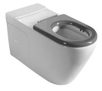 Sapho - Cuvette WC combinée accessible aux personnes à mobilité réduite, évacuation vario, Rimless, blanc MC102-111