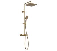 Sapho Dakar - Set de douche avec thermostat, 30x30 cm, 3 jets, or SZ139GB