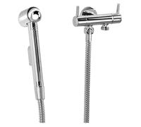 Sapho - Douchette de bidet avec robinet double pour raccord d'eau réservoir, chrome 1209-04