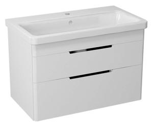 Sapho Ella - Meuble-vasque 765x500x430 cm, 2 tiroirs, blanc EL080-3030
