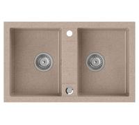 Sapho - Evier en granit, 78x48 cm, beige GR2222