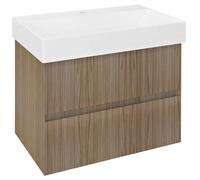 Sapho Filena - Meuble pour lavabo, 67x52x43 cm, 2 tiroirs, chêne FID1270D
