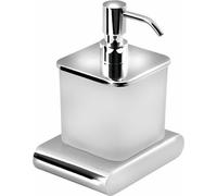 Sapho Flori - Distributeur de savon avec support, verre au lait, chrome RF019
