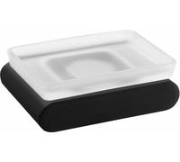 Sapho Flori - Distributeur de savon avec support, verre laiteux/noir RF002/15