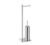 Sapho Flori - Porte-rouleaux WC avec brosse de toilette, chrome 1132
