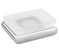 Sapho Flori - Porte-savon avec support, verre dépoli/chrome RF002