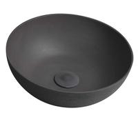 Sapho Formigo - Lavabo à poser, diamètre 39 cm, sans trop-plein, sans trou pour robinet, anthracite mat FG316