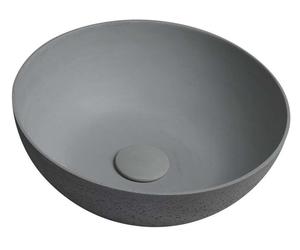Sapho Formigo - Lavabo à poser, diamètre 39 cm, sans trop-plein, sans trou pour robinet, gris mat FG317