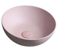 Sapho Formigo - Lavabo à poser, diamètre 39 cm, sans trop-plein, sans trou pour robinet, rose mat FG321