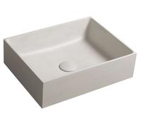 Sapho Formigo - Lavabo pour plan de travail 48x37 cm, sans trop-plein, sans trou pour robinet, sable mat FG114