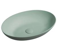 Sapho Formigo - Lavabo pour plan de travail 60x40 cm, sans trop-plein, sans trou pour robinet, vert mat FG223