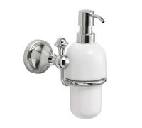 Sapho Gedi Nevis - Distributeur de savon avec support, céramique/chrome NV8013