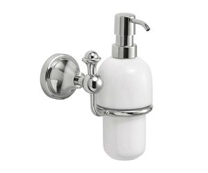 Sapho Gedi Nevis - Distributeur de savon avec support, céramique/chrome NV8013