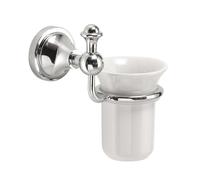 Sapho Gedi Nevis - Porte-brosse à dents et porte-dentifrice, céramique/chrome NV1013