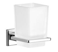 Sapho Gedy Colorado - Verre pour brosse à dents, chrome/verre satiné 6910