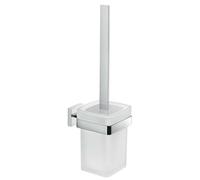 Sapho Gedy Elba - Brosse de toilette suspendue, verre dépoli, chrome A033313